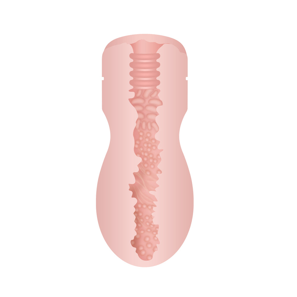 Zero Tolerance Pop And Toss Stroker Flesh Pink|Detail View|"surface detail - detail view"