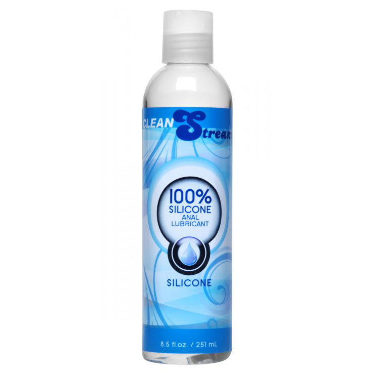 Clean Stream 100 Percent Silicone Anal Lubricant 8.5 oz|Front View|"silicone anal-front view adult toys direct"|