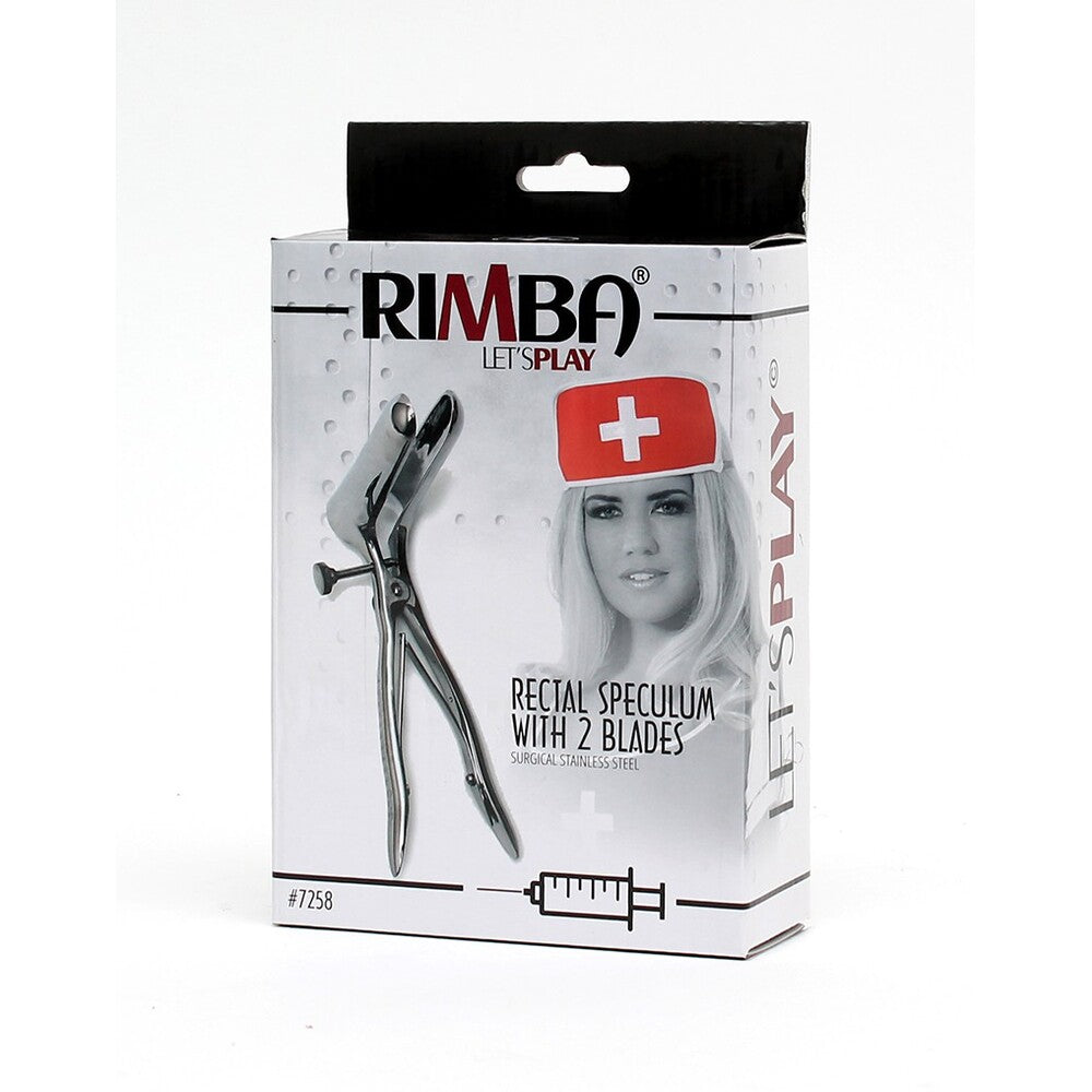 Steel Anal Speculum|Back View|"adjustment system-back view adult toys direct"|