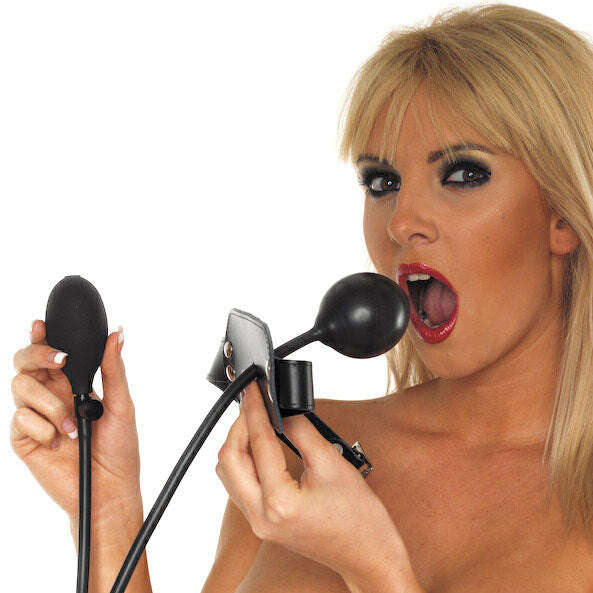 Leather Inflatable Gag|Set View|"complete set-set view"|