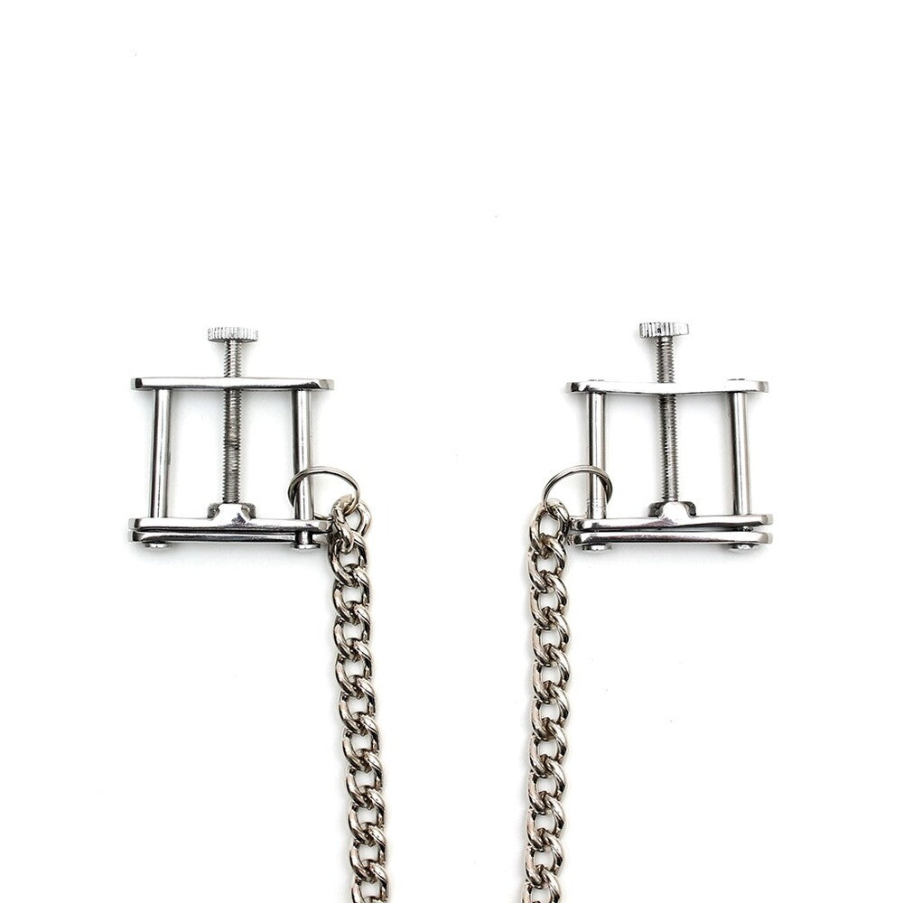 Adjustable Nipple Clamps|Side View|"adjustment details-side view"|