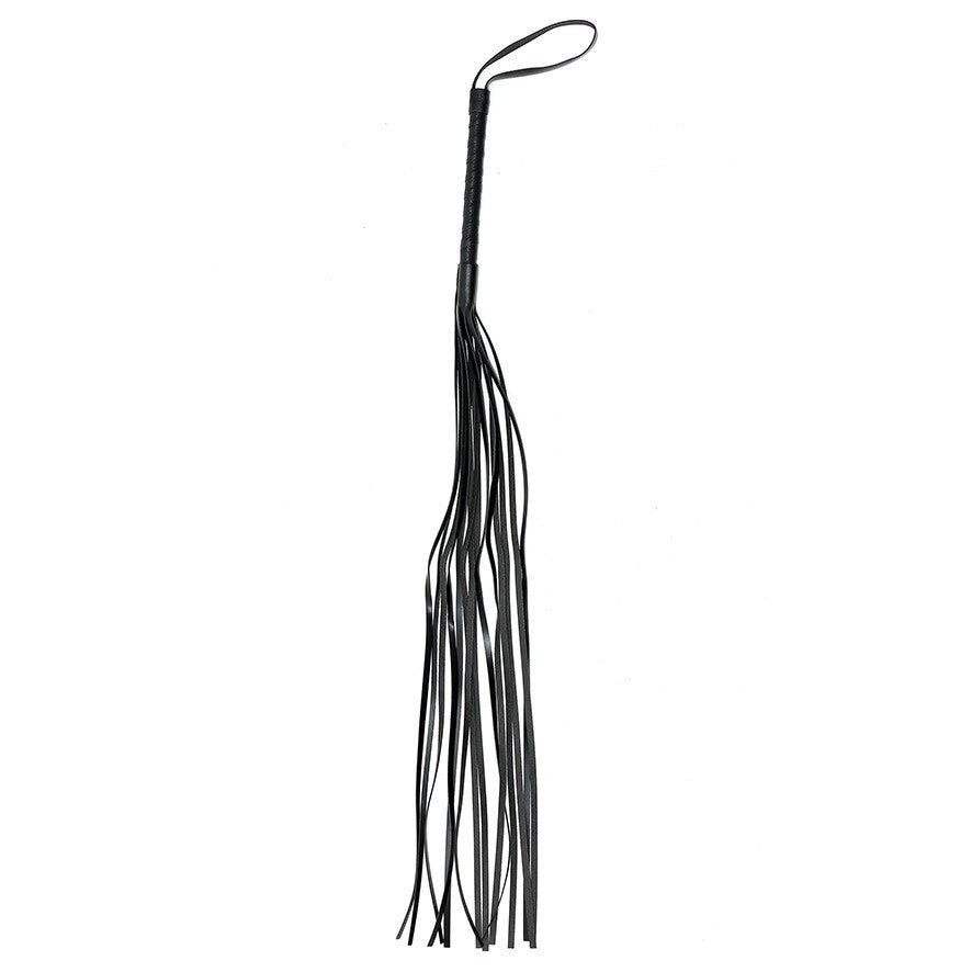 Leather Whip 31.5 Inches|Front View|"leather whip-front view"|