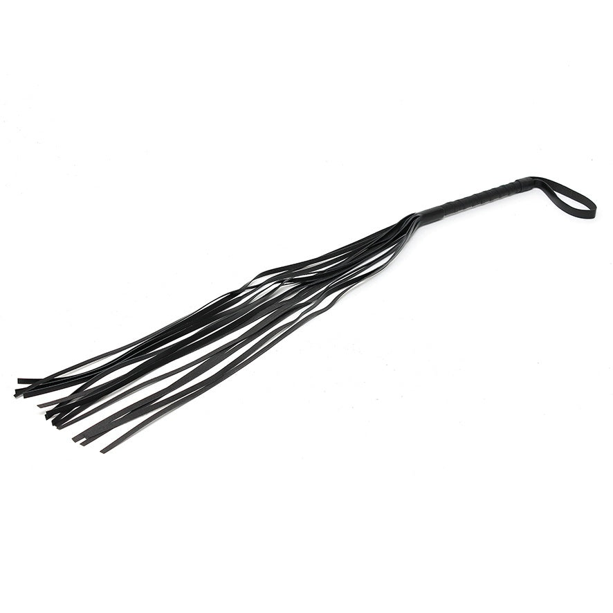 Leather Whip 31.5 Inches|Side View|"whip details-side view"|