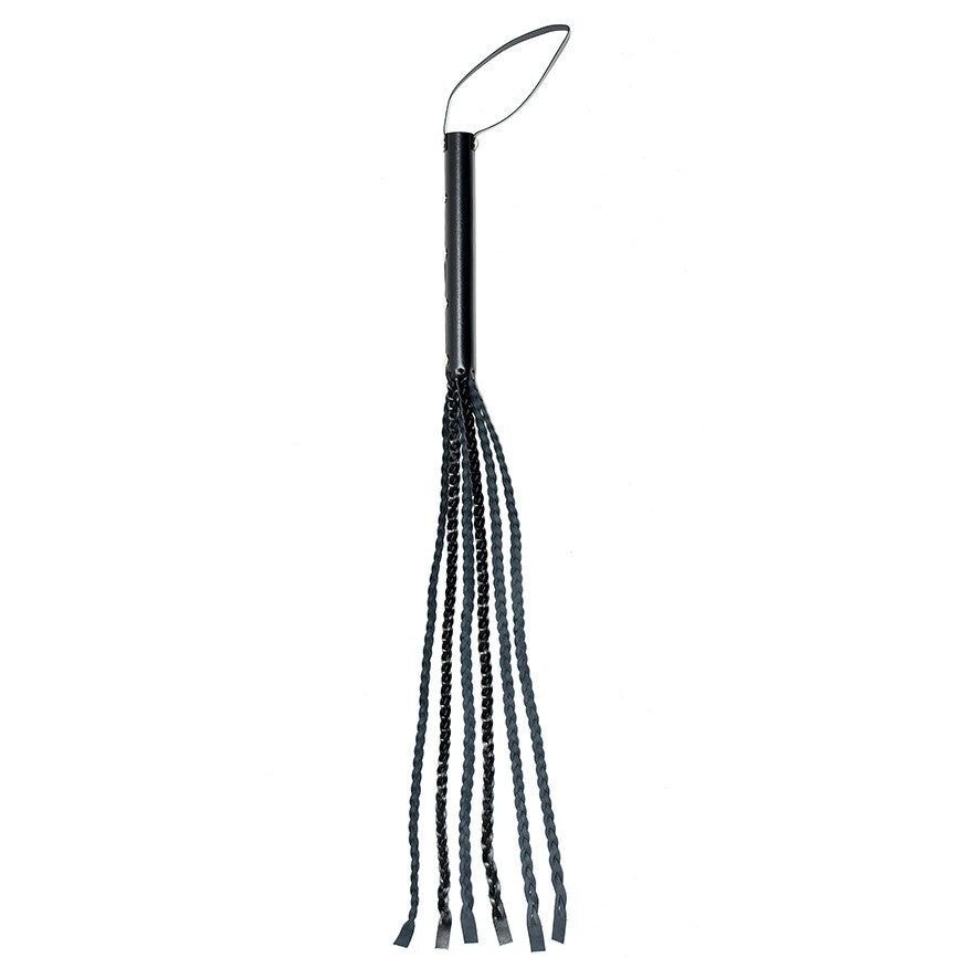 Leather Whip 25.5 Inches|Front View|"leather whip-front view"|
