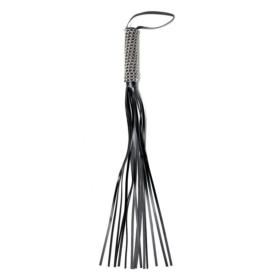 Leather and Chain Whip|Front View|"hybrid whip-front view"|