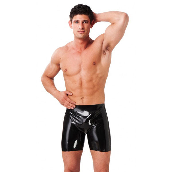 Latex Mens Bermuda Shorts|Front View|"bermuda design-front view"|