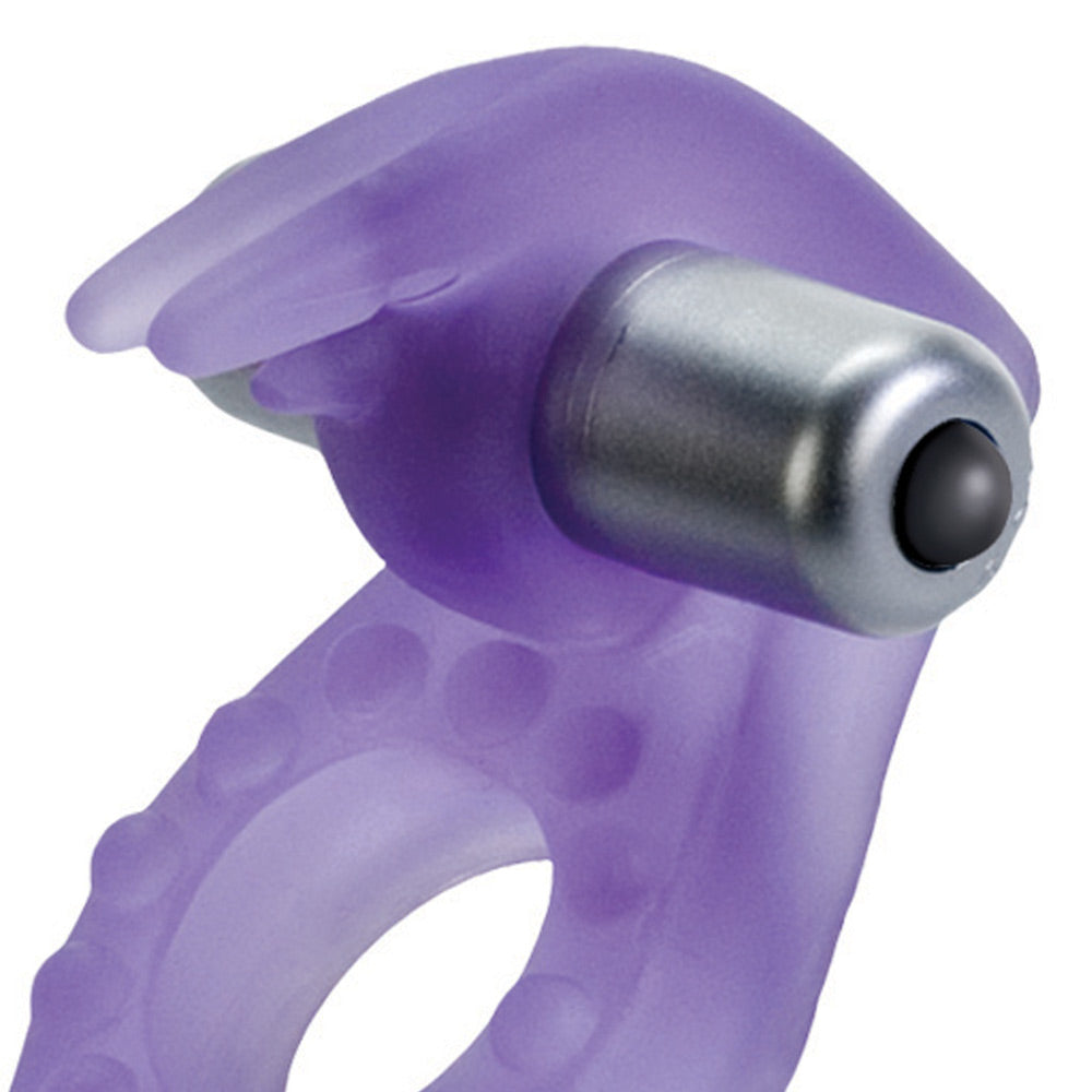 Wireless Rockin Rabbit Vibrating Cock Ring|Side View|"rabbit detail - side view"