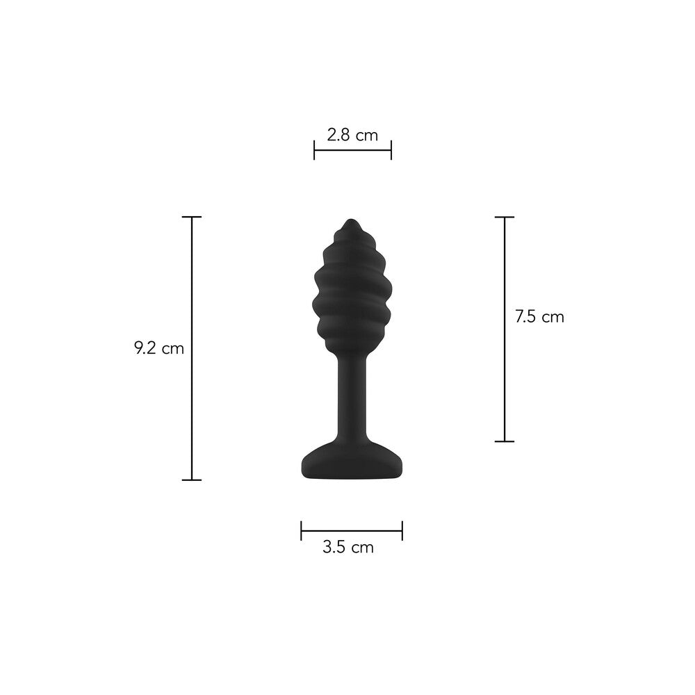 ToyJoy Anal Play Swirl Anal Plug | Side View | "Swirl anal plug - side view"