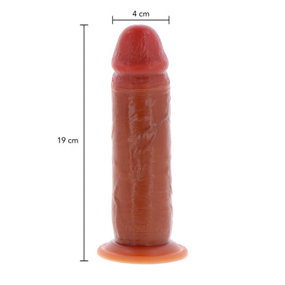 ToyJoy Get Real Silicone Foreskin Dong 7.5 Inch|Texture View|"Realistic silicone toy - texture close-up"