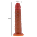 ToyJoy Get Real Silicone Foreskin Dong 8.5 Inches | Detail View | "8.5 inch foreskin dong - detail view"