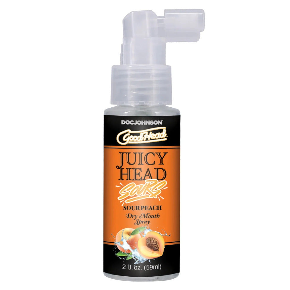 GoodHead Juicy Dry Mouth Sour Peach | 59ML Oral Enhancement | Front View
