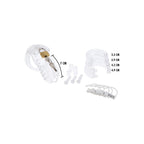 Hidden Desire Extreme Chastity Cock Cage | Lock View | "Male chastity device - lock mechanism"