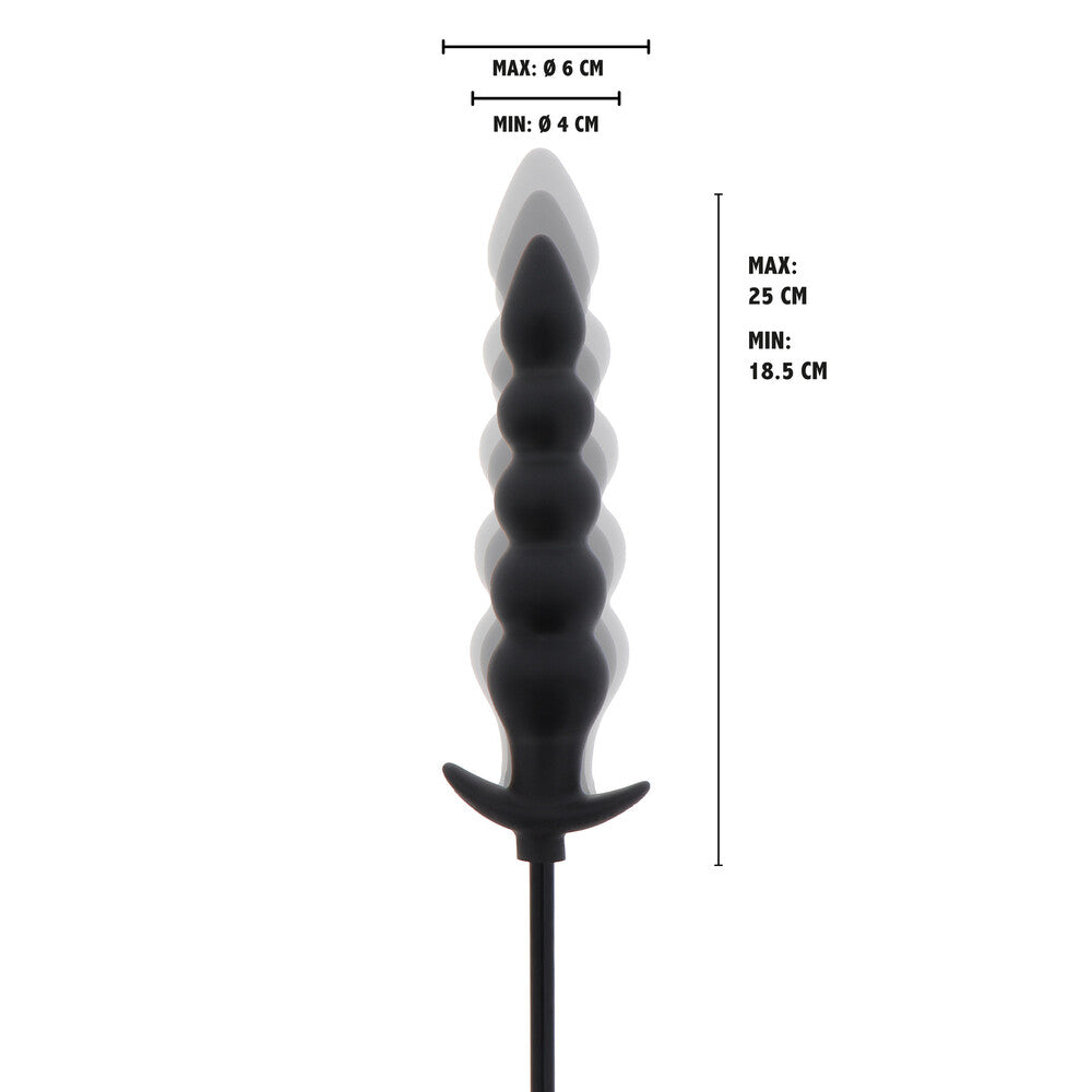 Hidden Desire Extreme Advanced Inflatable Ribbed Plug | Detail View | "Advanced inflatable plug - texture detail"