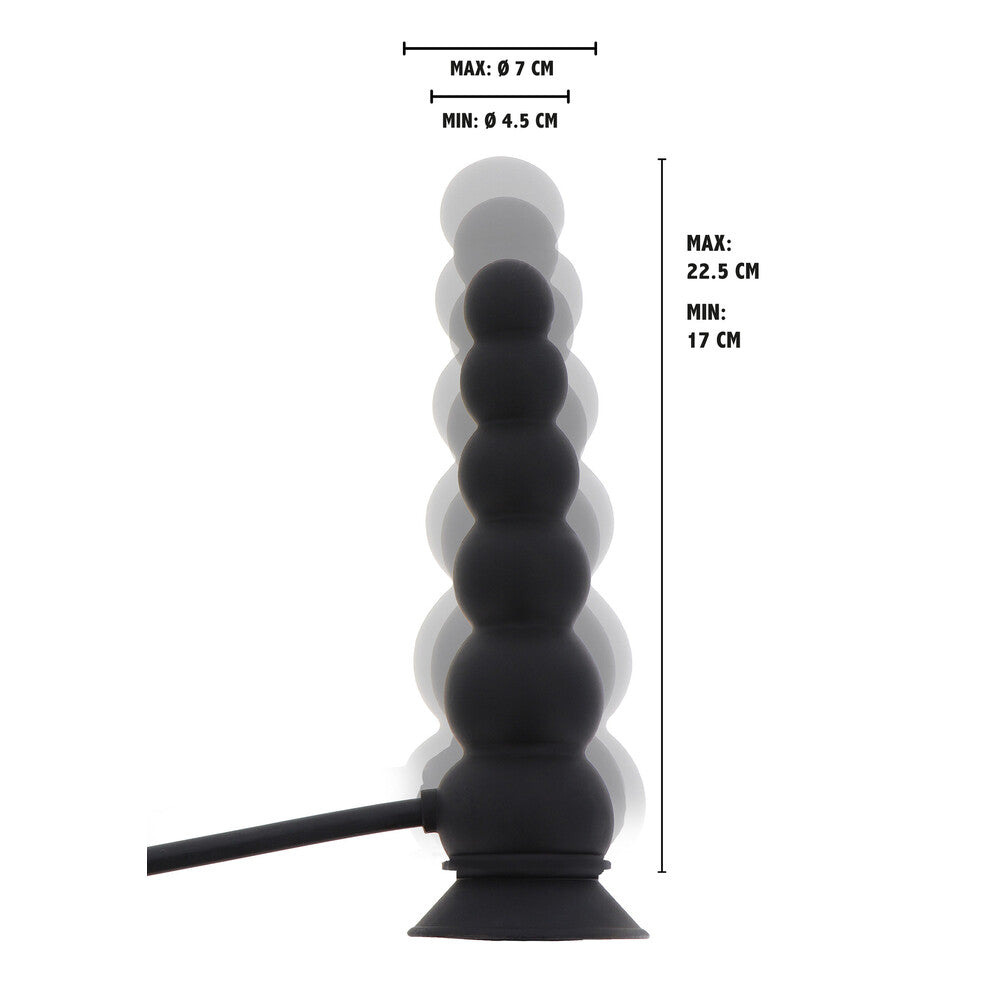 Hidden Desire Extreme Inflatable Suction Base Plug | Side View | Feature Detail