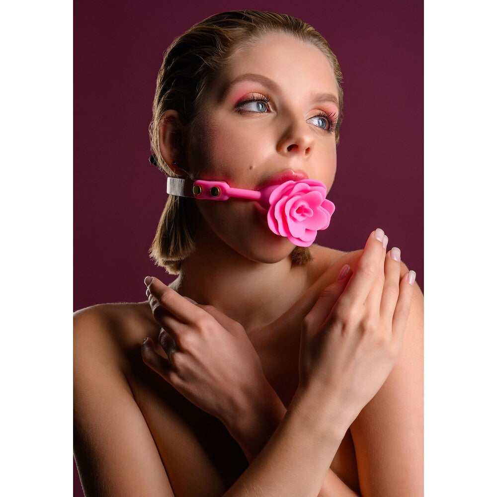 Taboom Malibu Rose Ball Gag | Side View | "Rose ball gag - side view"