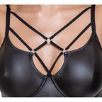 Cottelli Matte Black Bra Set | Detail View | "Black bra set - detail view"