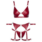 Cottelli Red Crotchless Bondage Set | Detail View | "Red bondage set - material close-up"