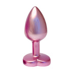 Gleaming Love Pearl Pink Butt Plug Small | Front View | "Small pink pearl plug - main view"