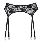 Cottelli Lace Suspender Belt|Back View|"Lace garter belt - back view"