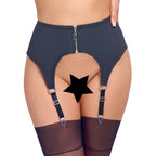 Cottelli Zip Suspender Belt|Product View|"Zip front belt - product view"
