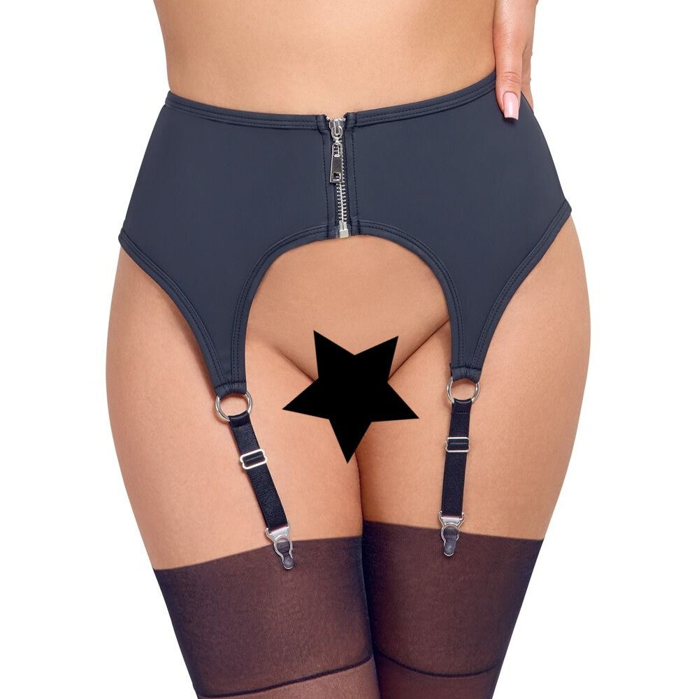 Cottelli Zip Suspender Belt|Product View|"Zip front belt - product view"