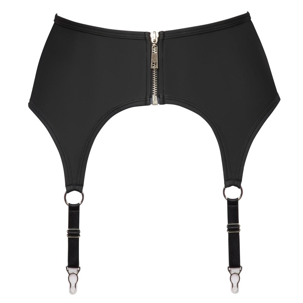 Cottelli Zip Suspender Belt|Back View|"Zip front belt - back view"