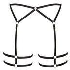 Cottelli Strappy Suspender Belt|Detail View|"Strappy belt - strap detail"
