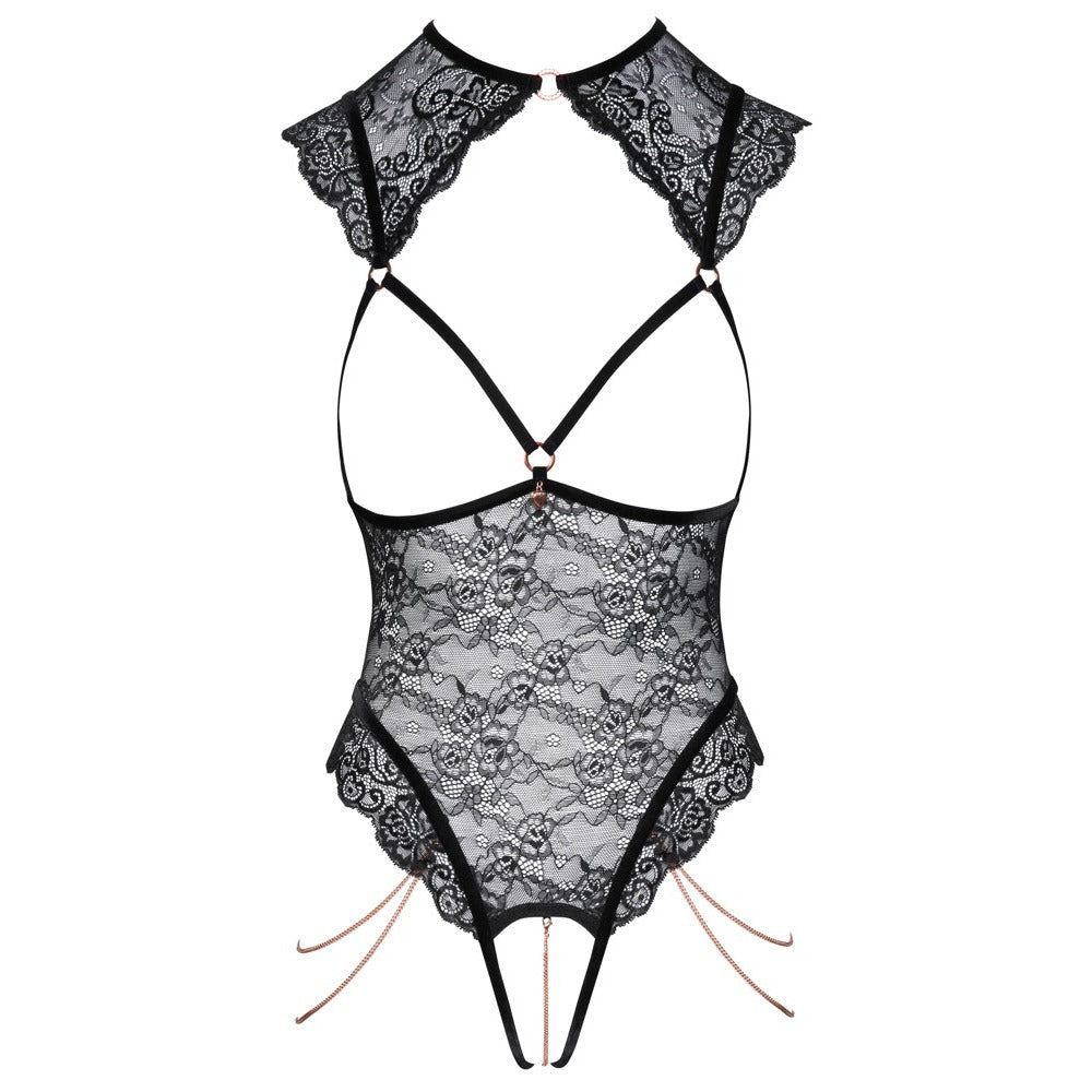 Abierta Fina Open Lace Body | Detail View | "Sheer lace bodysuit - lace texture"