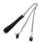 Nipple Clamps with Lead 40cm | Front View | "40cm nipple clamps - front view"