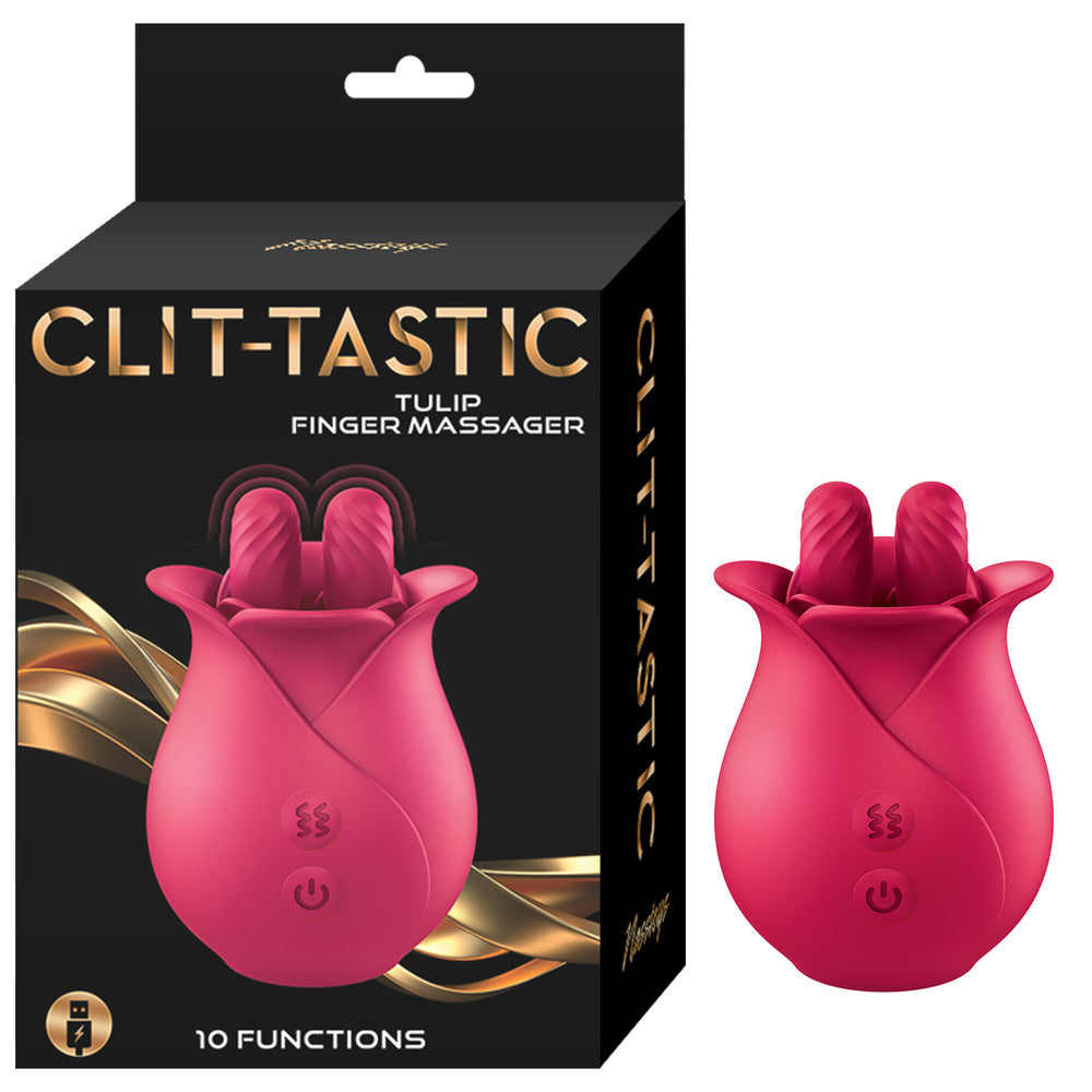 ClitTastic Tulip Finger Massager Rechargeable | Detail View | "Tulip massager - detail view"