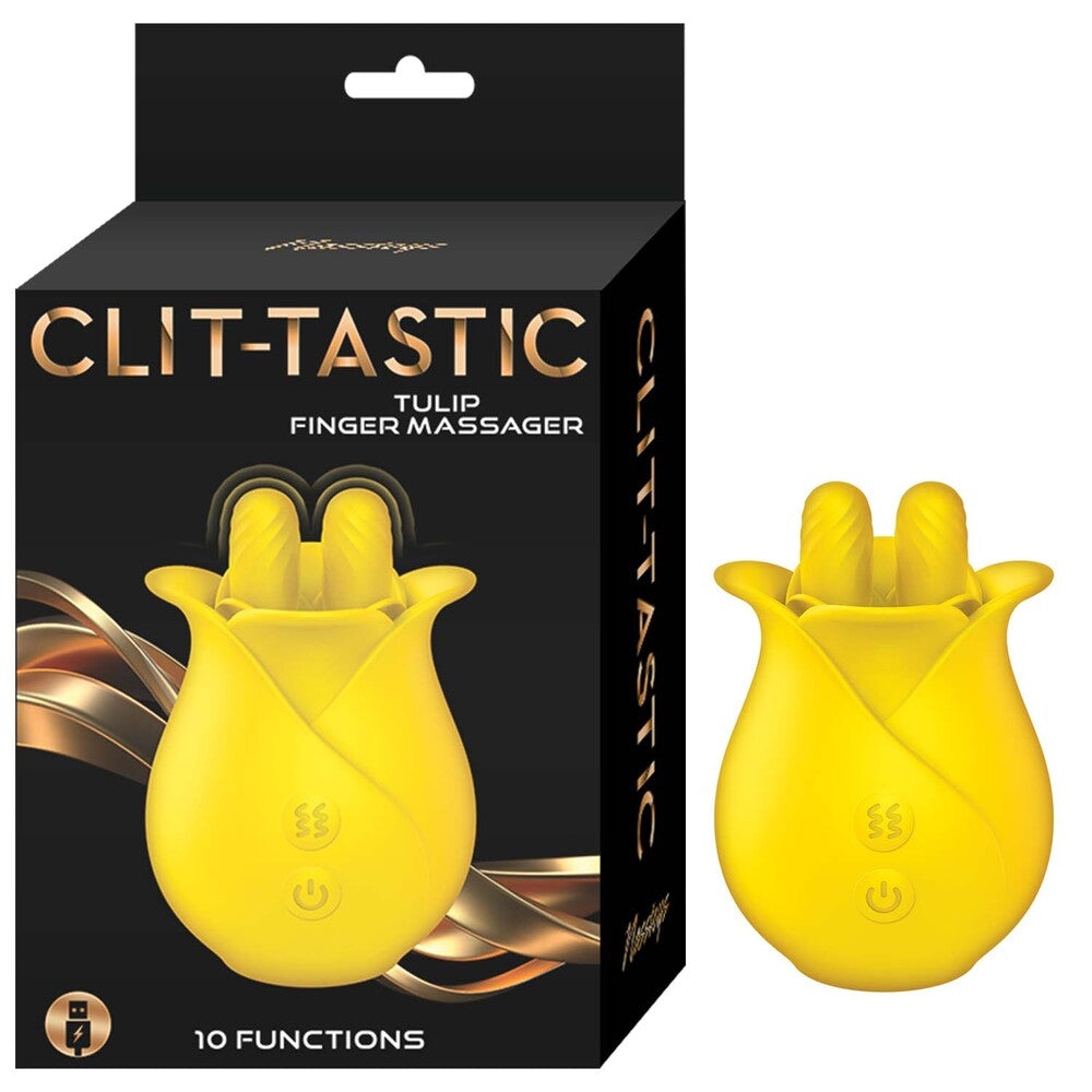 ClitTastic Tulip Finger Massager Rechargeable | Detail View | "Tulip massager - detail view"