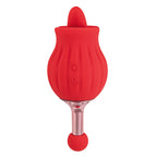 ClitTastic Rose Bud Dual Massager Rechargeable | Front View | "Rose bud massager - front view"