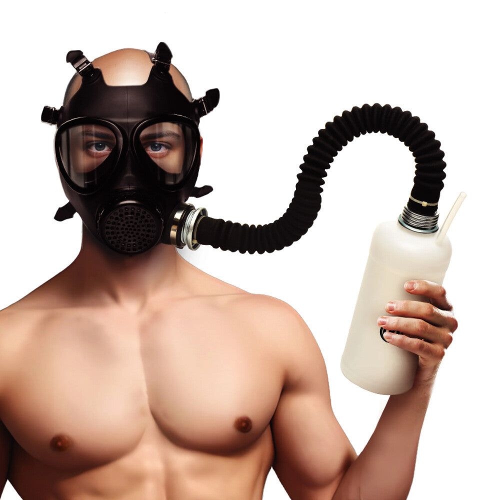 Master Series Inhaler Gas Mask With Bottle | Front View | Premium Design