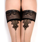 Ballerina Fantasy Hold Up Stockings | Side View | "Fantasy stockings - side view"
