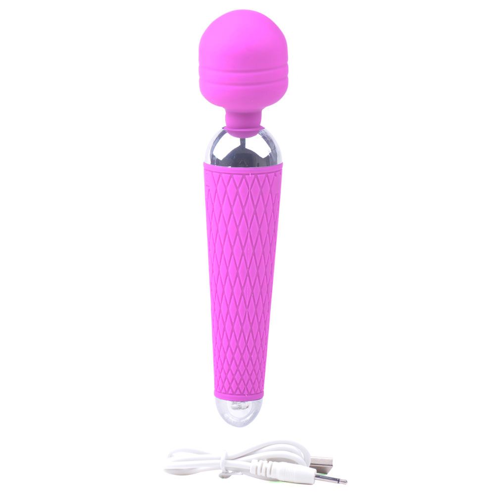 10 Speed Purple Rechargeable Magic Wand|Product View|"Purple wand - product view"