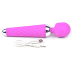 10 Speed Purple Rechargeable Magic Wand|Feature View|"Purple wand - features"