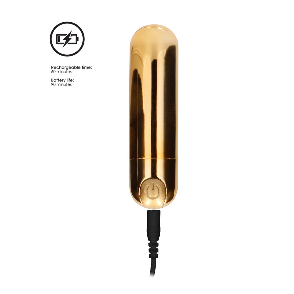 10 speed Rechargeable Bullet Gold|Control View|"Gold bullet - controls"