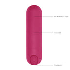 10 speed Rechargeable Bullet Pink|Feature View|"Pink bullet - features"