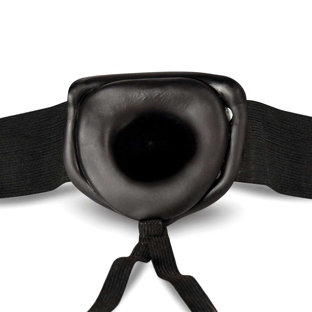 Dr. Skin Hollow Strap On 6 Inch Black | Side View | Feature Display