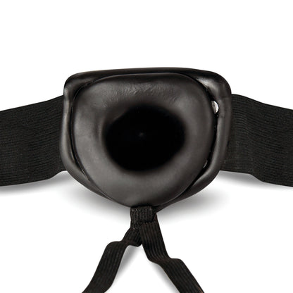 Dr. Skin Hollow Strap On 6 Inch Black | Side View | Feature Display