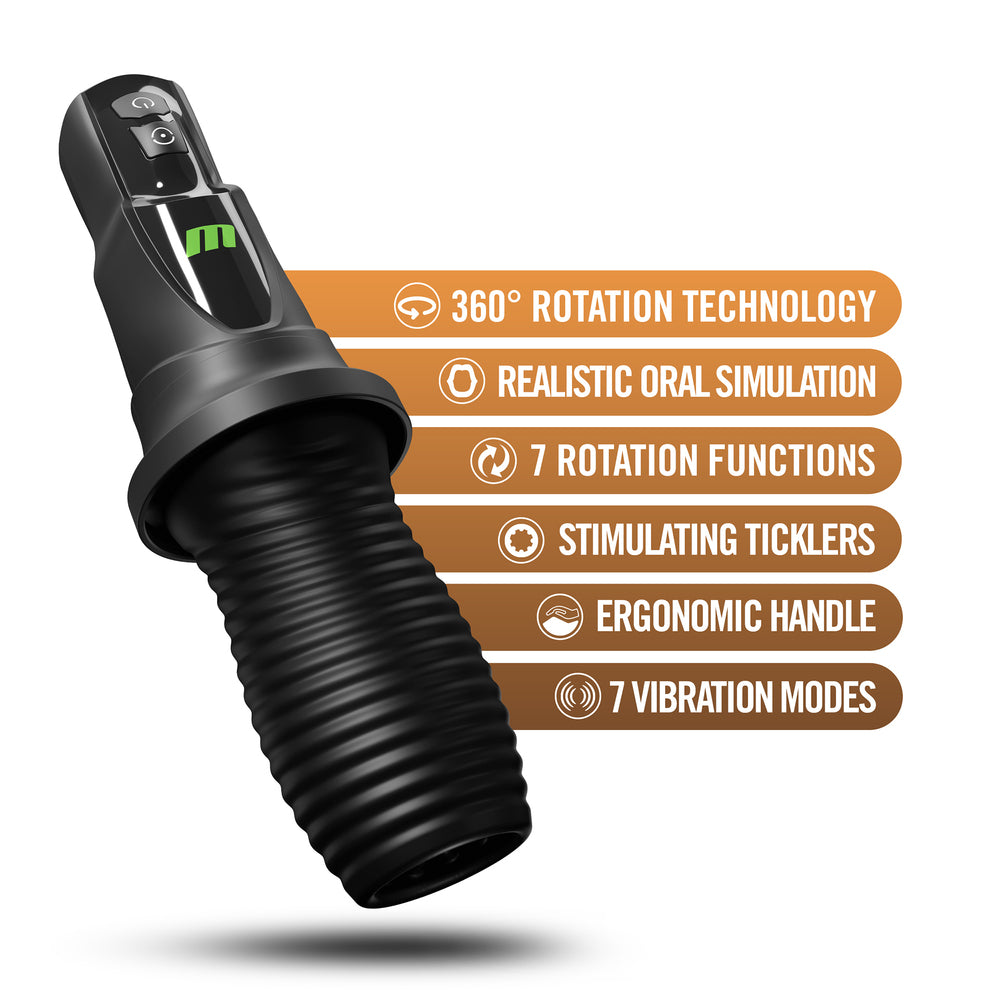 3RD Base Vibrating Rotating Masturbator | Side View | Feature Detail
