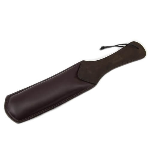 BOUND Nubuck Leather Padded Paddle | Front View | Leather paddle with cushioned striking surface