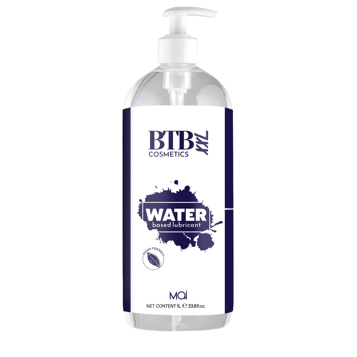 BTB Water Based Lubricant 1000ml | Front View | "water based lubricant - front view"