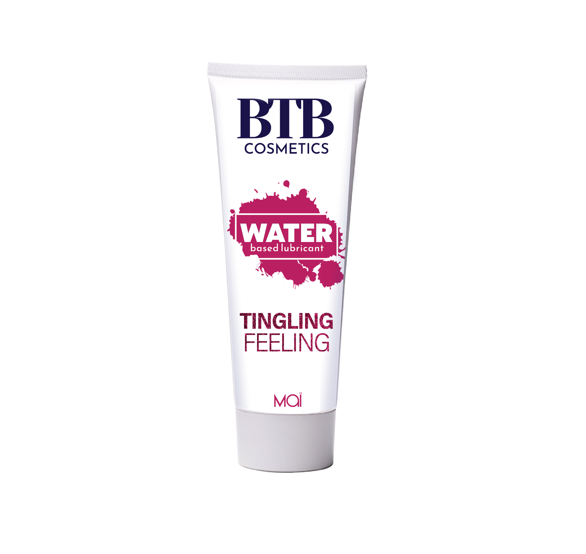 BTB Water Based Tingling Effect Lubricant 100ml | Front View | "tingling water lubricant - front view"