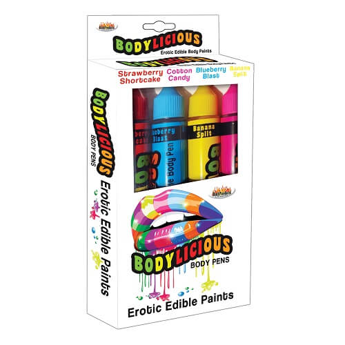Bodylicious-Body-Pens|Front|"edible body paint pens set - front view"