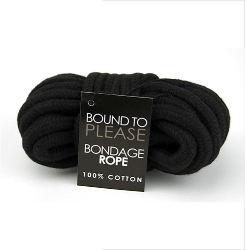 Bound to Please Bondage Rope Black | Front View | Black restraint rope