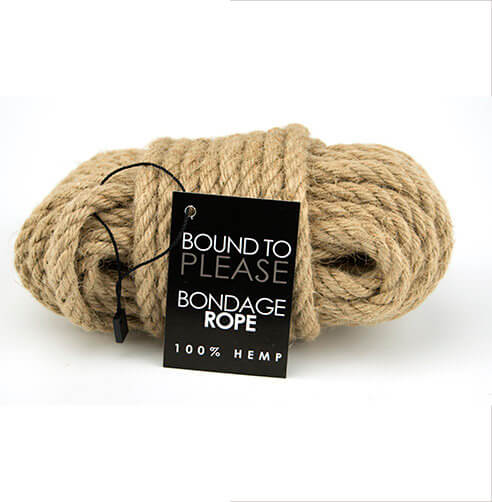 Bound to Please Bondage Rope Hemp | Front View | Natural hemp restraint rope