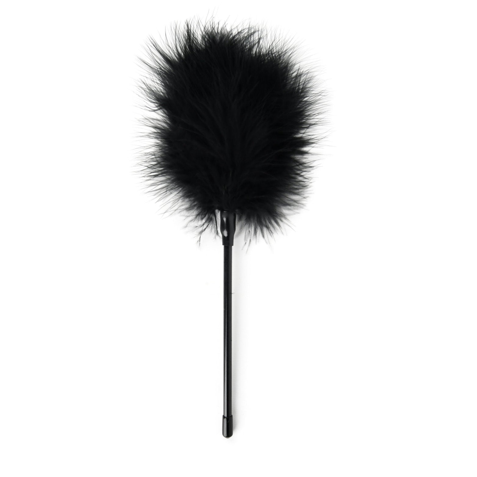 Bound to Please Feather Tickler Black | Main View | "black feather tickler with handle - main view"