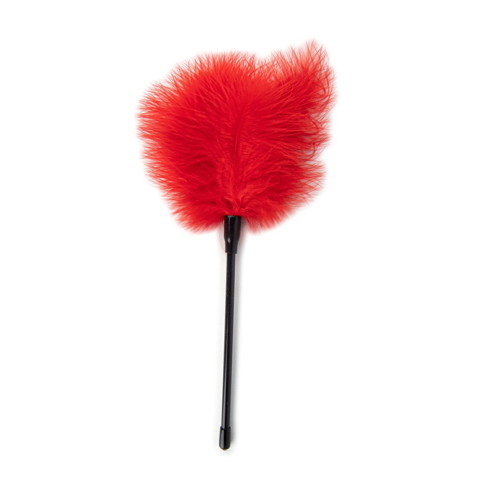 Bound to Please Feather Tickler Red | Main View | "red feather tickler with handle - main view"