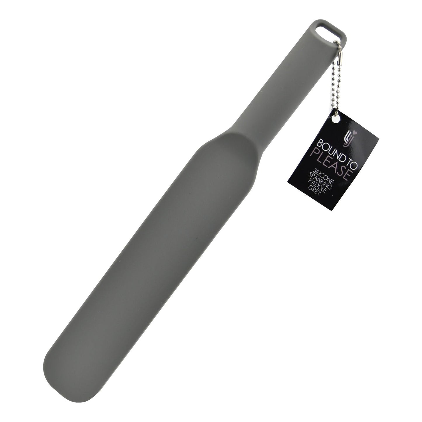 Bound to Please Silicone Spanking Paddle Grey | Front View | "grey silicone paddle - front view"
